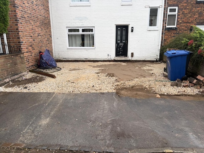 Block Paving Driveway Completed in Newcastle-under-Lyme ST5 - before